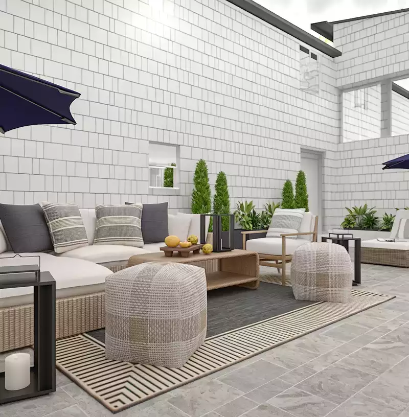 Classic, Coastal Outdoor Space Design by Havenly Interior Designer Katie