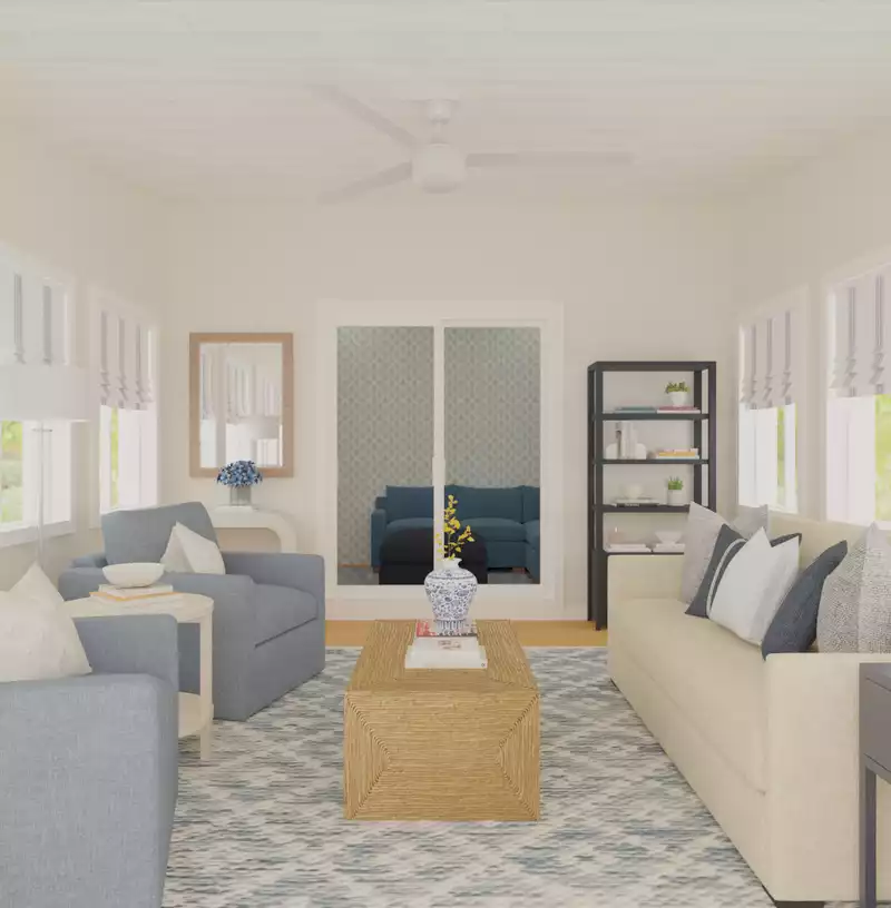 Classic, Coastal, Traditional Reading Room Design by Havenly Interior Designer Katie