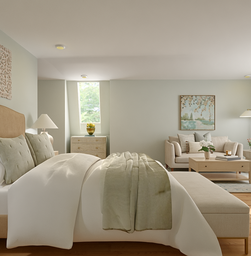 Glam, Transitional, Vintage Bedroom Design by Havenly Interior Designer Alyssa