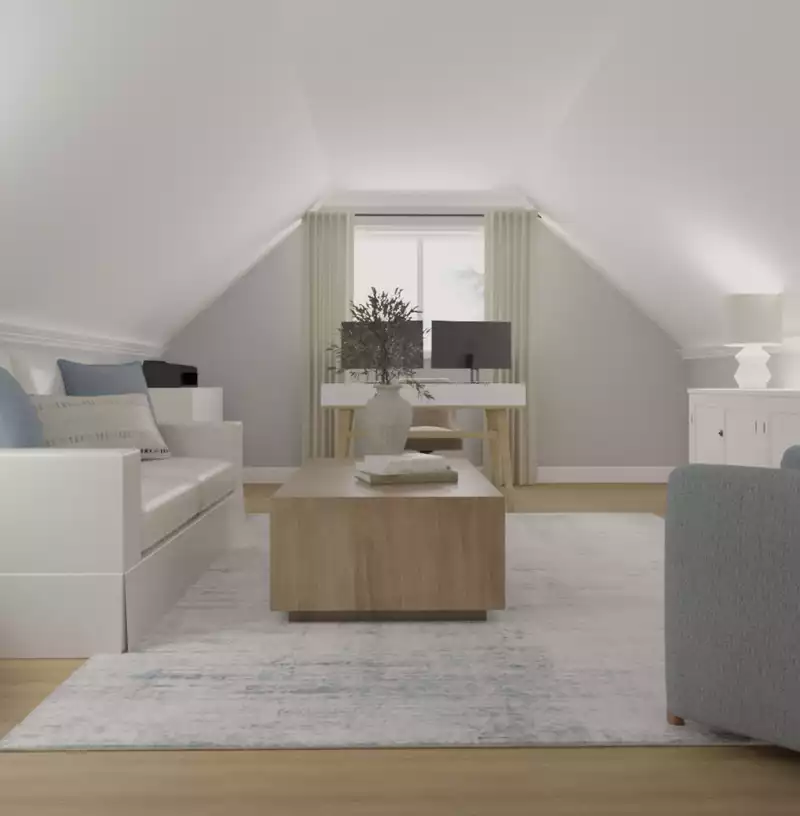 Modern, Coastal, Transitional Office Design by Havenly Interior Designer Vye