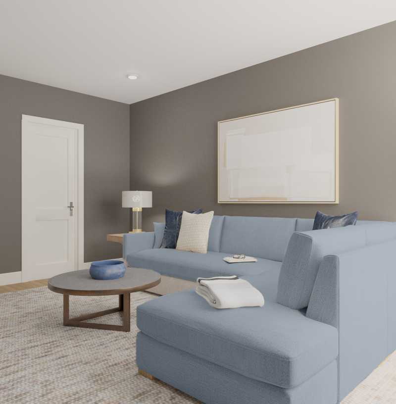 Modern, Coastal, Glam, California Cool Living Room Design by Havenly Interior Designer Toussaint