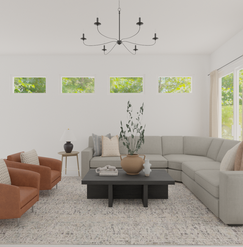 Classic, Classic Contemporary, California Cool Living Room Design by Havenly Interior Designer Laura