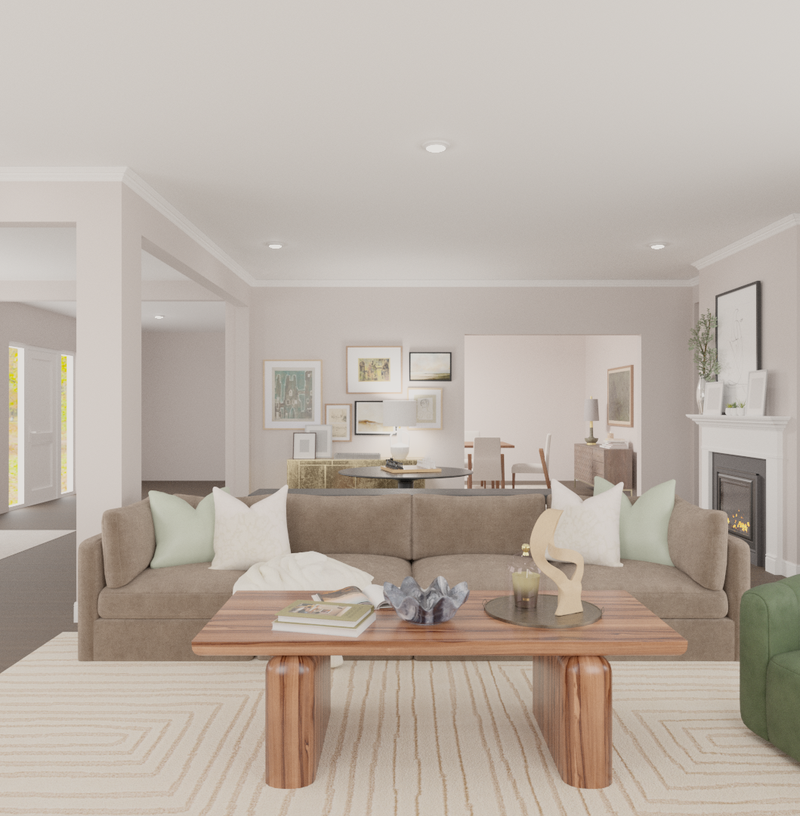 Modern, Classic, Transitional Living Room Design by Havenly Interior Designer Toussaint