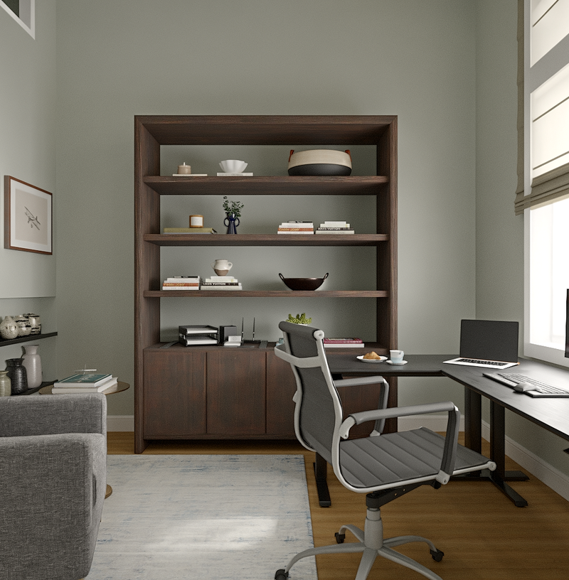Organic Modern Office Design by Havenly Interior Designer Florencia