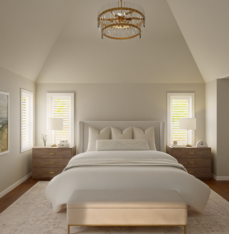 Contemporary Bedroom Design by Havenly Interior Designer Tracy