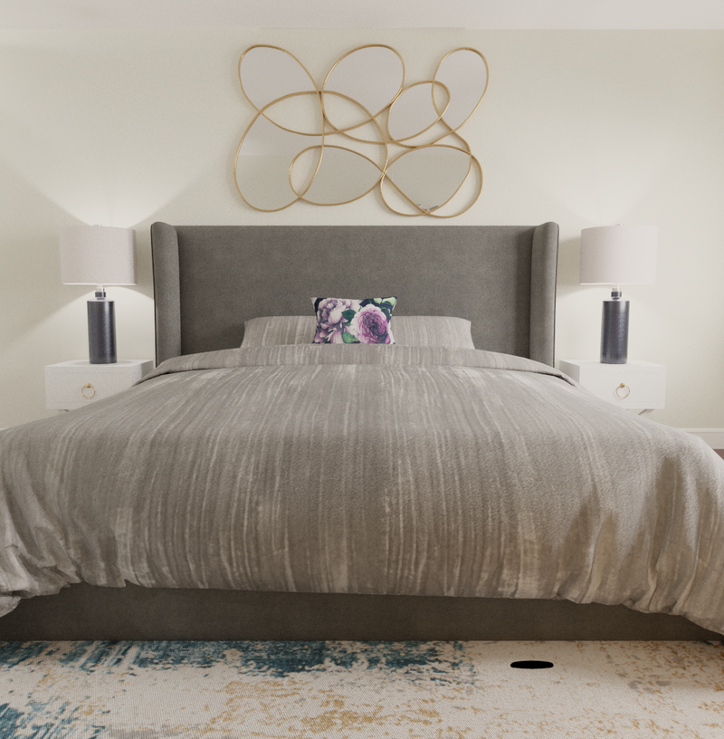 Modern, Classic, Glam Bedroom Design by Havenly Interior Designer James