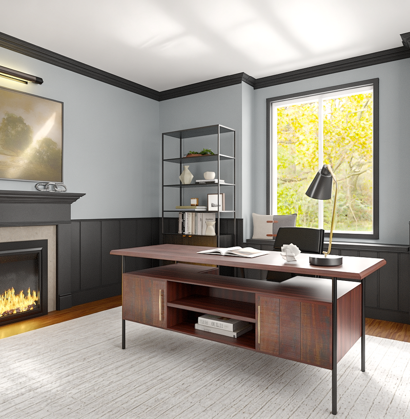 Contemporary Office Design by Havenly Interior Designer Tracy