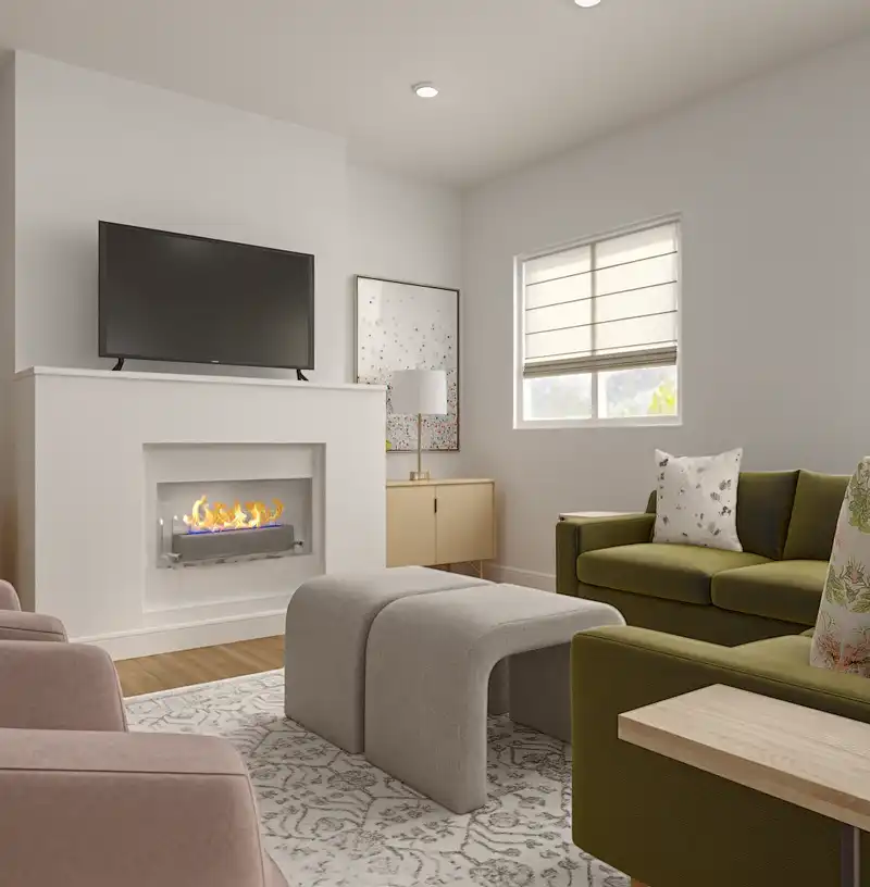 Contemporary Living Room Design by Havenly Interior Designer Rutu