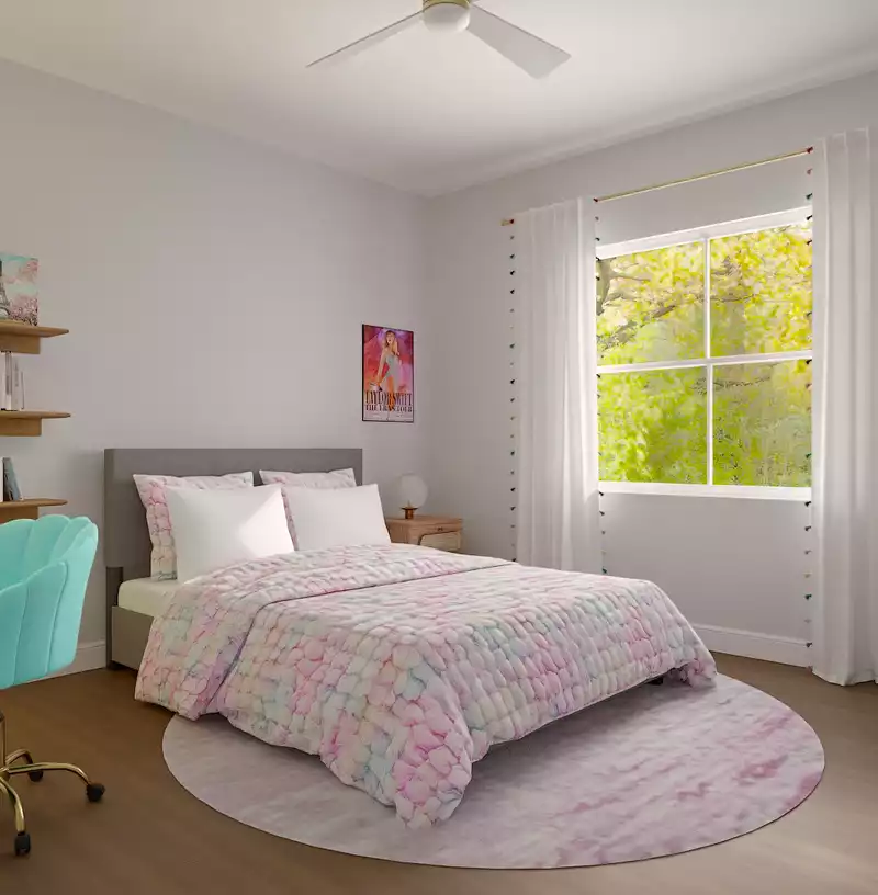 Modern, Glam, Contemporary Luxe Bedroom Design by Havenly Interior Designer Toussaint