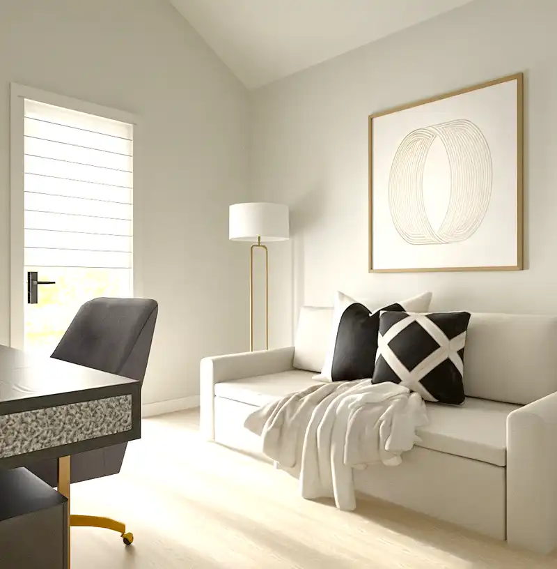 Glam Office Design by Havenly Interior Designer Ashley