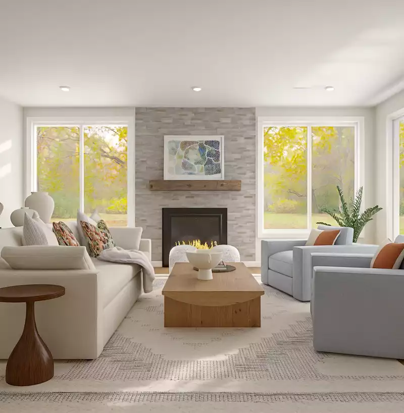 Modern, Classic, Coastal, Glam, California Cool Living Room Design by Havenly Interior Designer Toussaint
