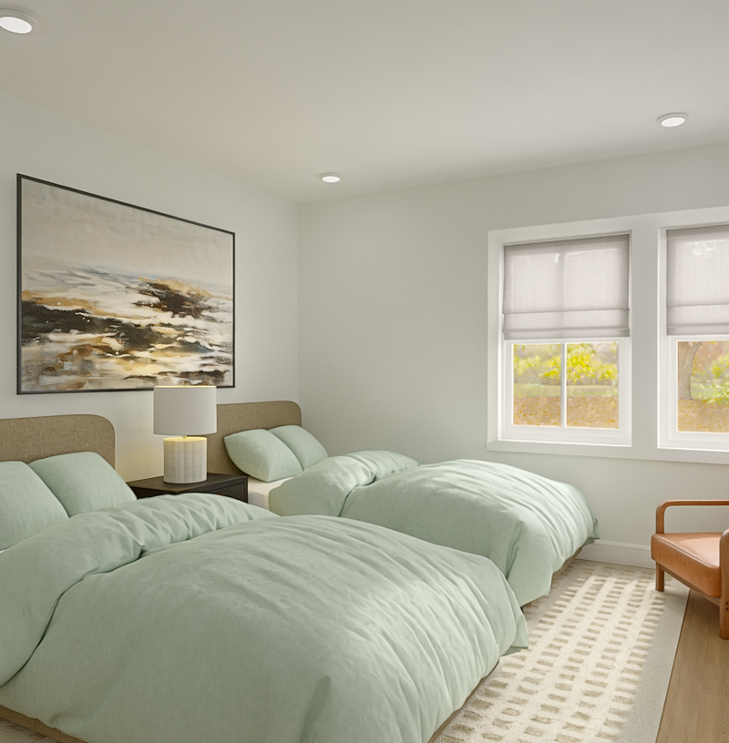 Transitional, Organic Modern Bedroom Design by Havenly Interior Designer Toussaint