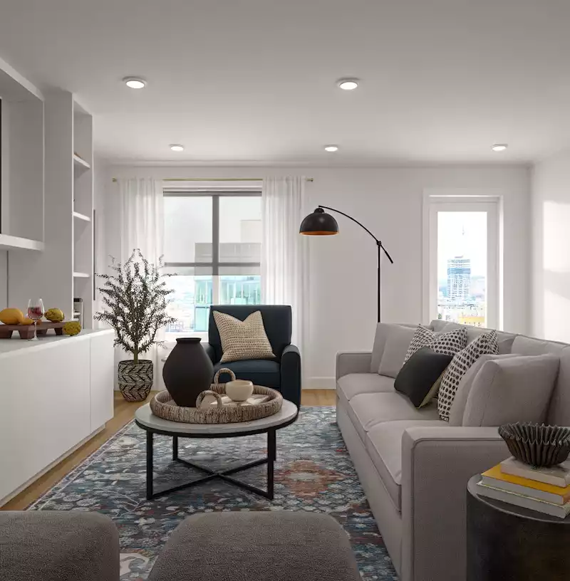 Modern, Eclectic, Bohemian, Global Reading Room Design by Havenly Interior Designer Katie