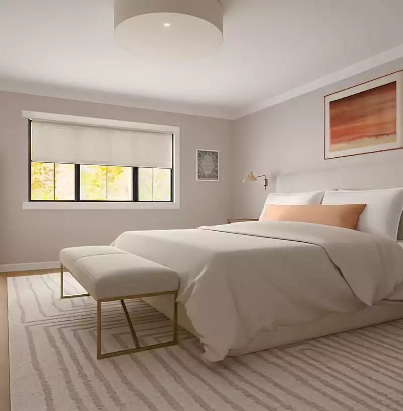 Modern, Glam, Transitional, Contemporary Luxe Bedroom Design by Havenly Interior Designer Toussaint