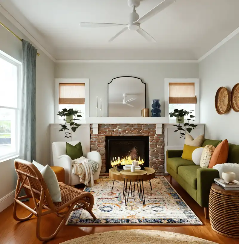 Bohemian Entryway Design by Havenly Interior Designer Sana