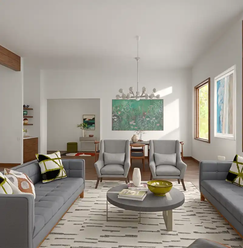 Midcentury Modern Living Room Design by Havenly Interior Designer Florencia