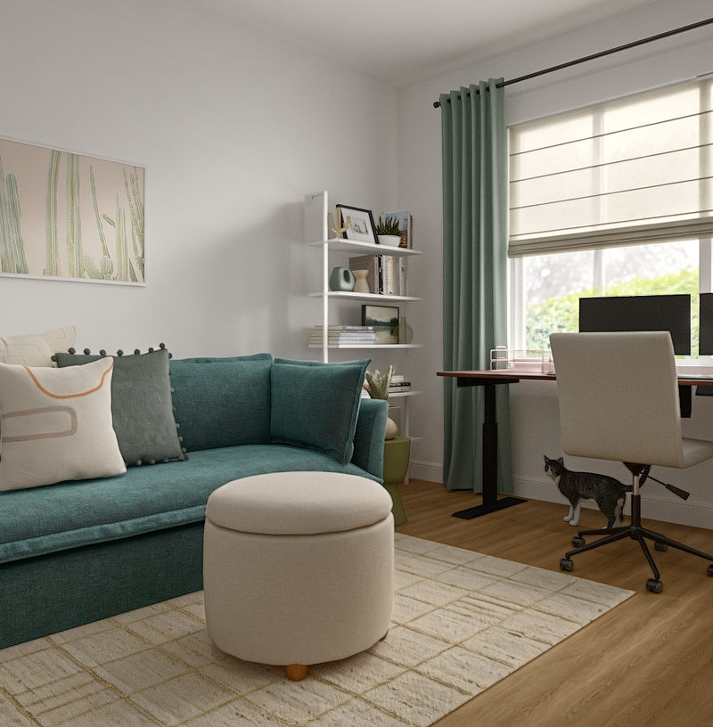 Modern, Minimal, Inspired Modern Office Design by Havenly Interior Designer Roslyn