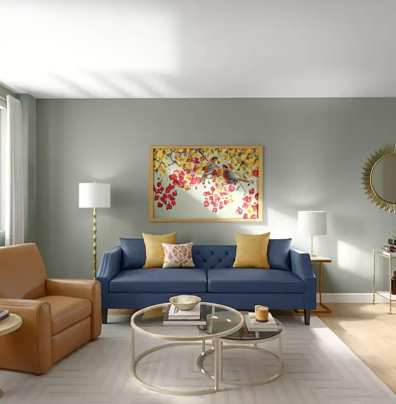 Glam Living Room Design by Havenly Interior Designer Hazel