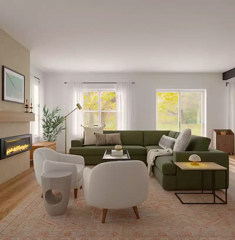Modern, Bohemian Living Room Design by Havenly Interior Designer Tommye
