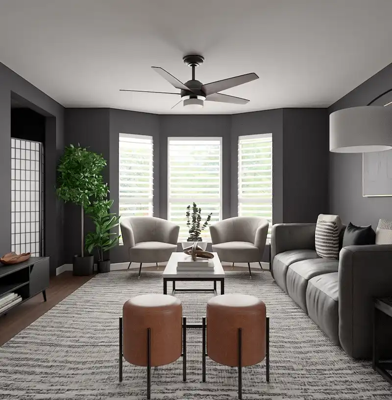 Modern, Minimal Living Room Design by Havenly Interior Designer Mercedes