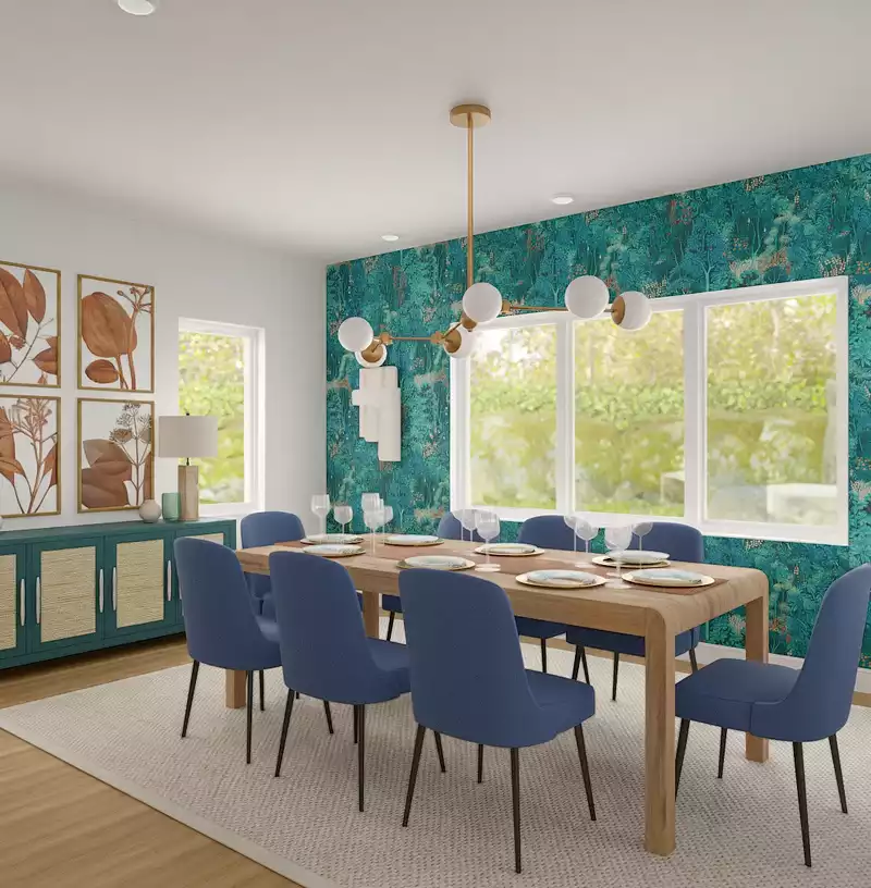 Midcentury Modern Dining Room Design by Havenly Interior Designer Jamie
