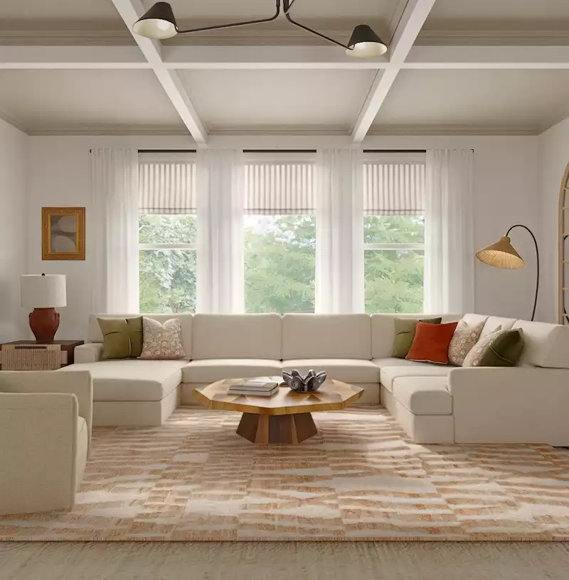 Modern, Farmhouse, Organic Modern, California Cool Living Room Design by Havenly Interior Designer Alix