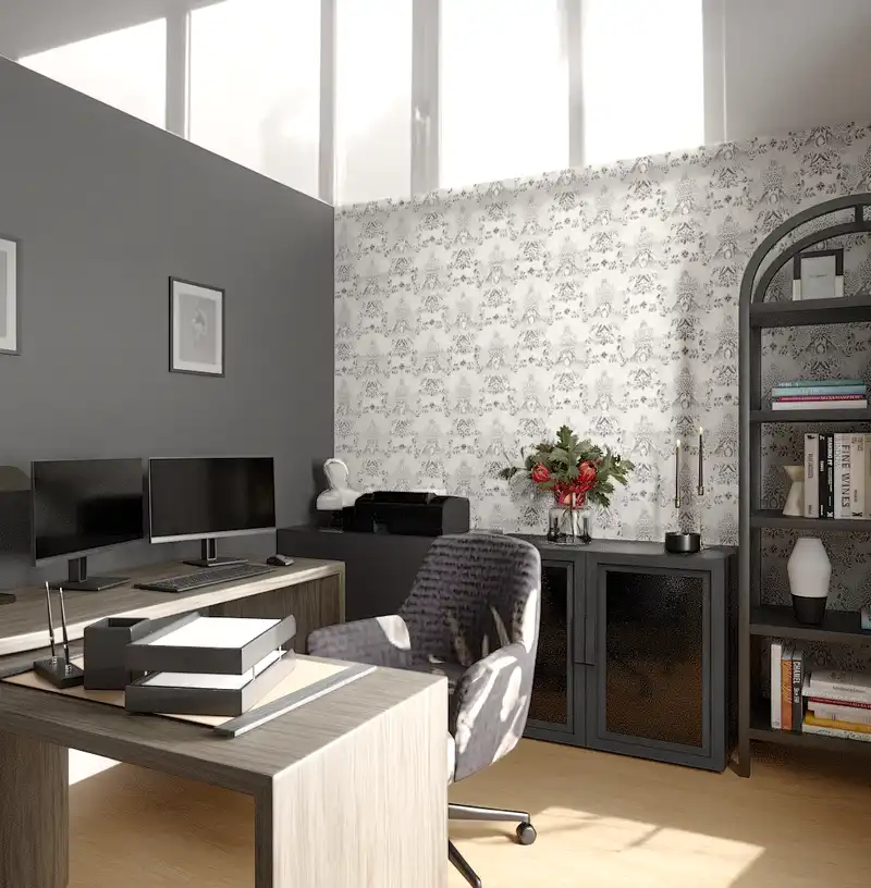 Eclectic, Library Office Design by Havenly Interior Designer Hazel