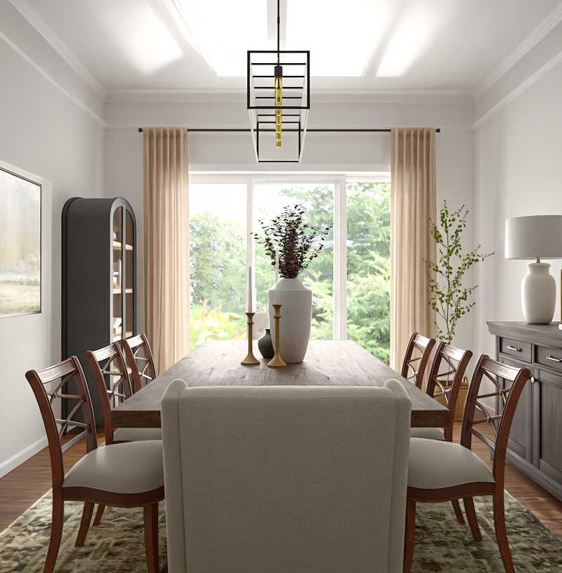 Classic, Transitional, Warm Transitional Dining Room Design by Havenly Interior Designer Lilia