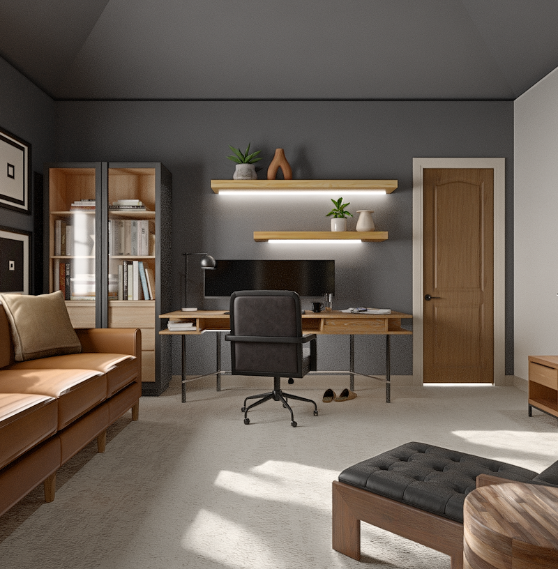 Industrial, Farmhouse, Rustic, Library Not Sure Yet Design by Havenly Interior Designer Alix