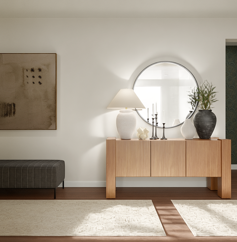Organic Modern, California Cool Entryway Design by Havenly Interior Designer Alix
