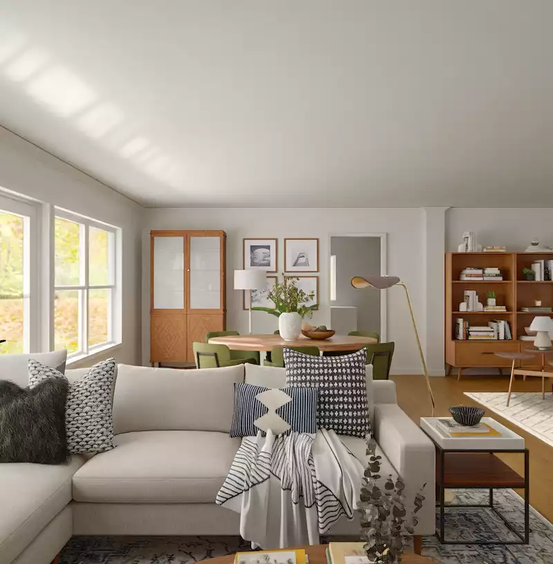 Midcentury Modern Living Room Design by Havenly Interior Designer Ashley