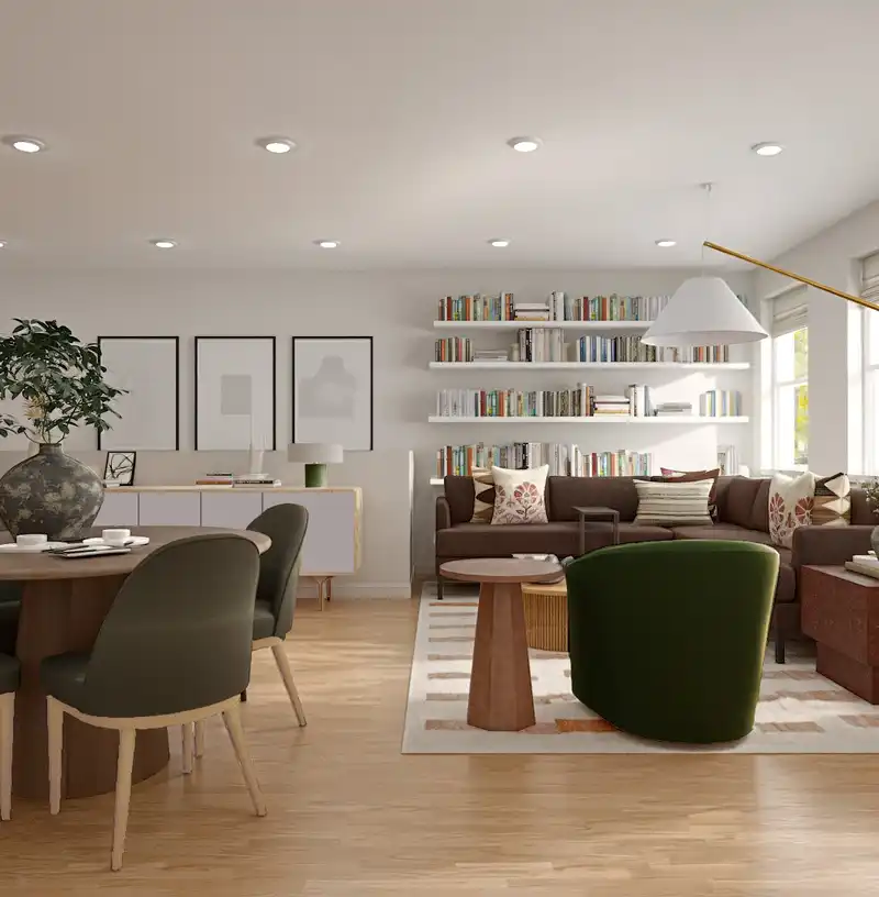 Midcentury Modern Living Room Design by Havenly Interior Designer Maica