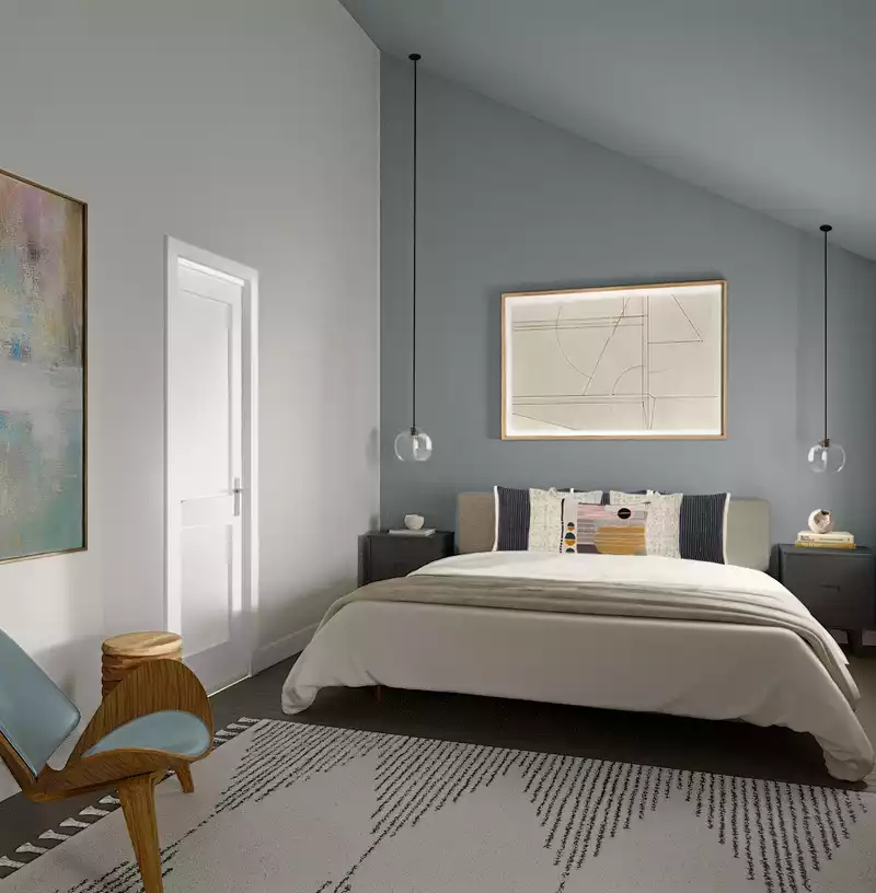 Modern, Midcentury Modern Bedroom Design by Havenly Interior Designer Luciana
