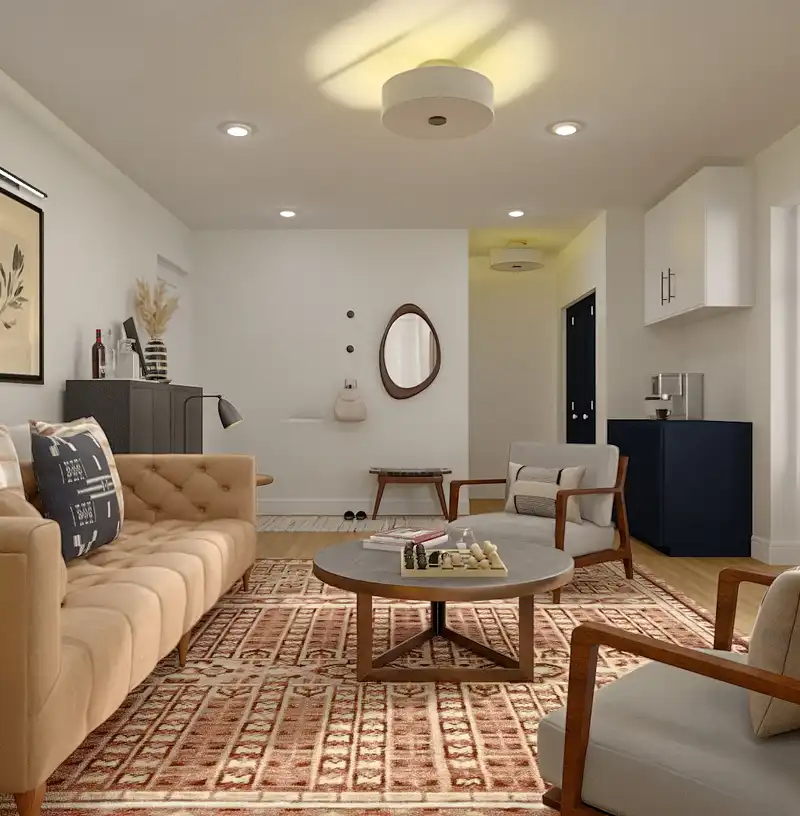 Modern, Classic Living Room Design by Havenly Interior Designer Stephanie