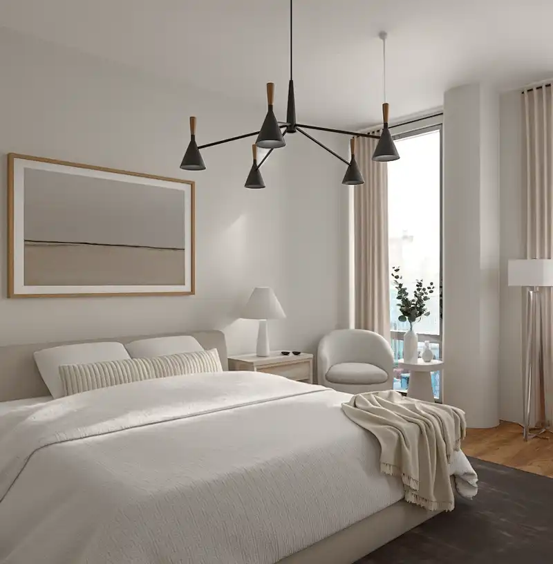 Modern, Minimal, Scandinavian Bedroom Design by Havenly Interior Designer Tess