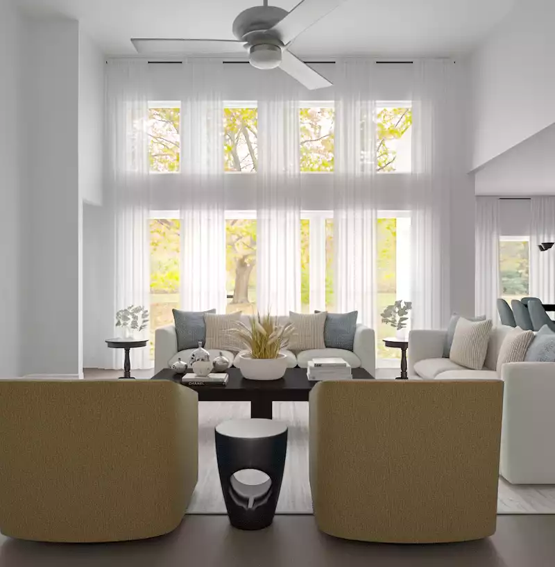 Contemporary, Modern Living Room Design by Havenly Interior Designer Luciana