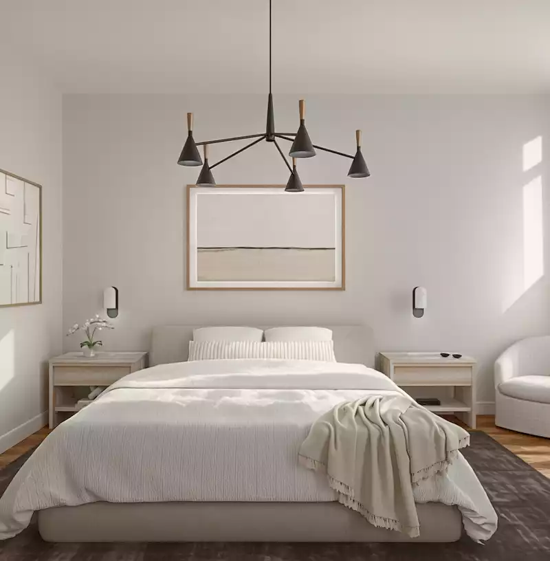 Modern, Minimal, Scandinavian Bedroom Design by Havenly Interior Designer Tess
