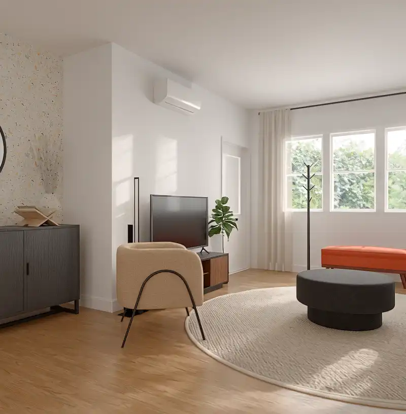 Contemporary Living Room Design by Havenly Interior Designer Rutu