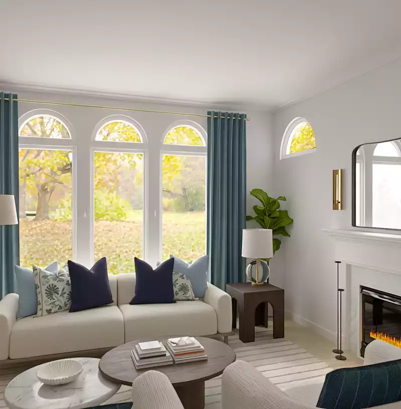 Modern Living Room Design by Havenly Interior Designer Courtney