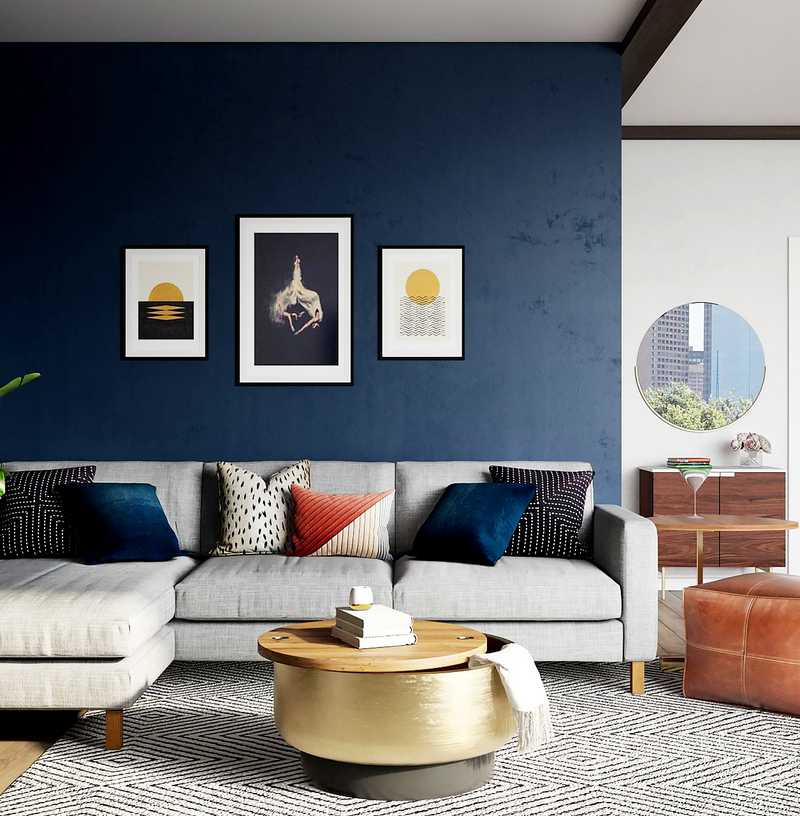 Modern, Industrial Living Room Design by Havenly Interior Designer Katerina