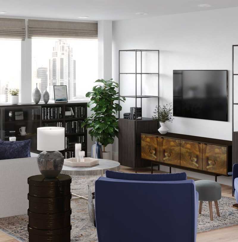 Contemporary, Midcentury Modern Living Room Design by Havenly Interior Designer Patrice