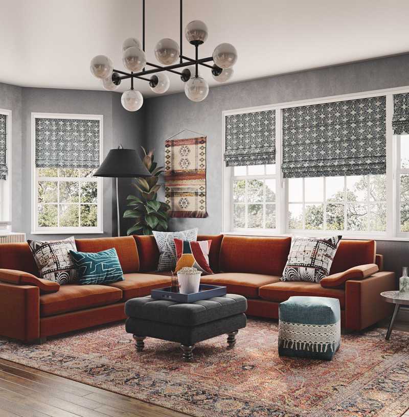 Eclectic, Global Living Room Design by Havenly Interior Designer Patrice