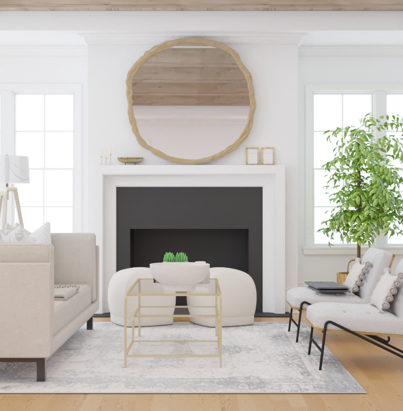 Contemporary, Modern, Transitional Living Room Design by Havenly Interior Designer Sarah