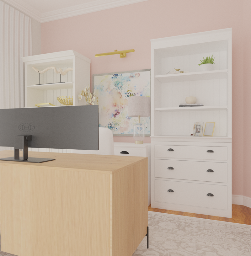 Contemporary, Classic, Transitional Office Design by Havenly Interior Designer Danielle