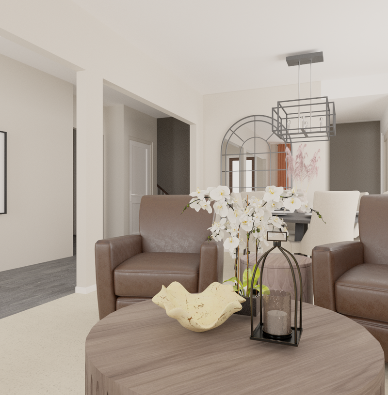 Contemporary, Industrial Living Room Design by Havenly Interior Designer Danielle