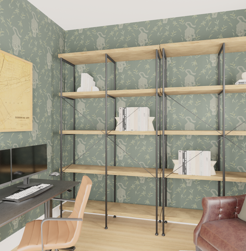 Traditional, Library Office Design by Havenly Interior Designer Danielle