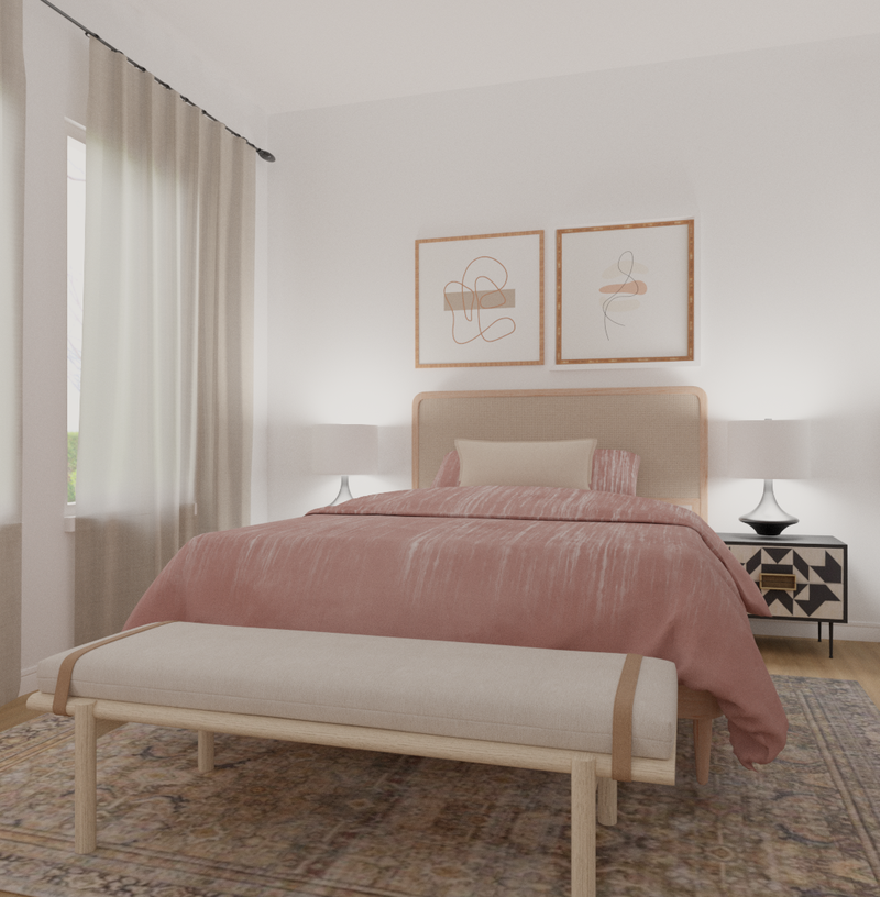 Modern, Eclectic, Bohemian Bedroom Design by Havenly Interior Designer Danielle