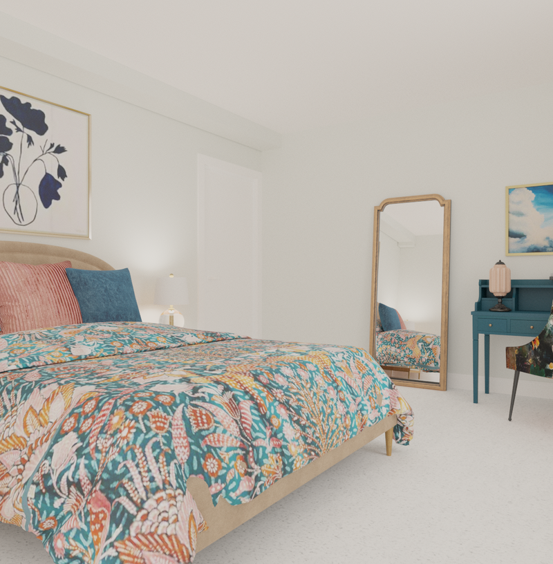 Classic, Glam, Vintage Bedroom Design by Havenly Interior Designer Alyssa