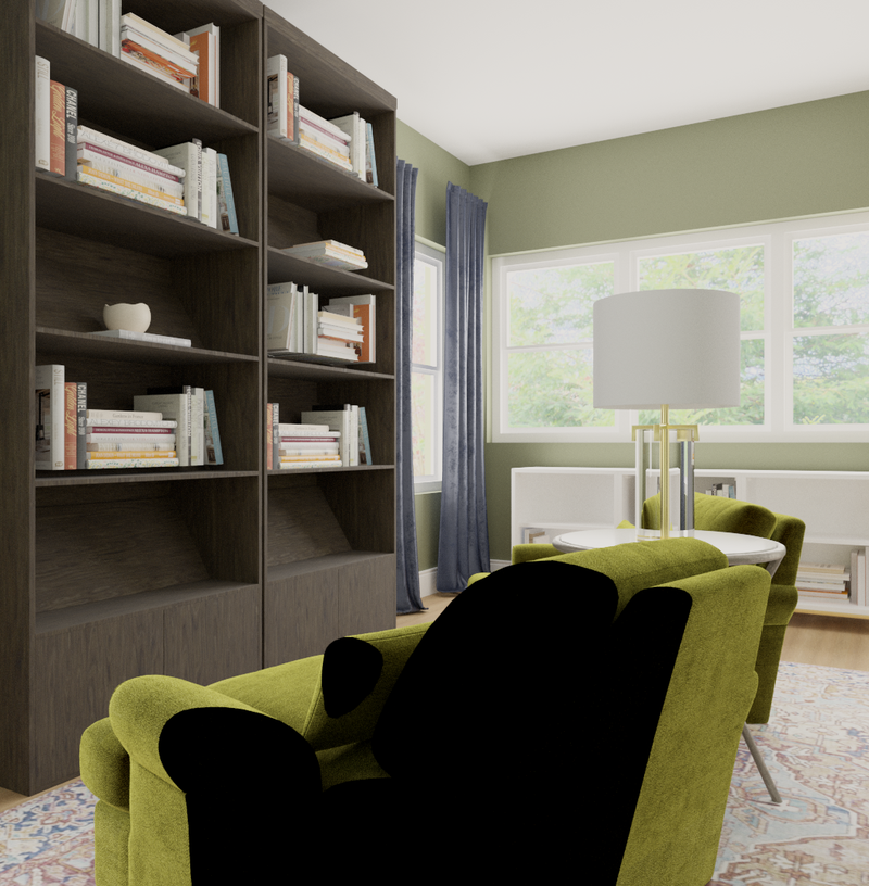 Classic, Eclectic, Library, Global Reading Room Design by Havenly Interior Designer Danielle
