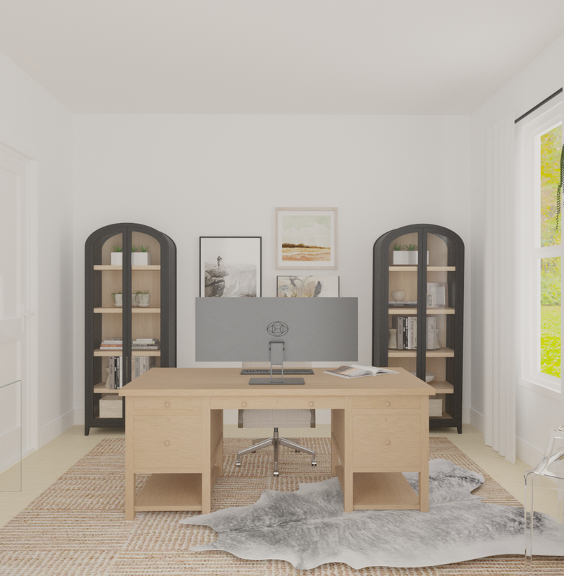 Eclectic, Inspired Modern, Parisian Modern, California Cool Office Design by Havenly Interior Designer Danielle